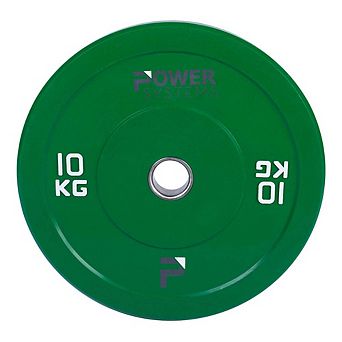 Power Systems Olympic Bumper Plate (10 Kilograms), Premium Durable Rubber Weight Plate - Green