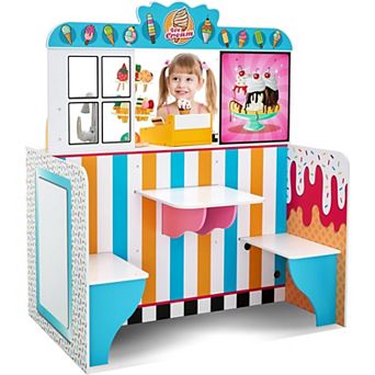 Lil Jumbl Ice Cream Toy Play Set Kids Ice Cream Cart Pretend Shop Playset