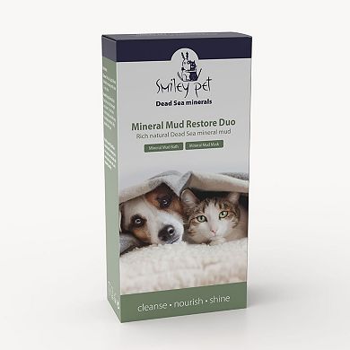 Smiley Pet Mineral Mud Bath & Mud Mask Coat Restoring Set for Pets