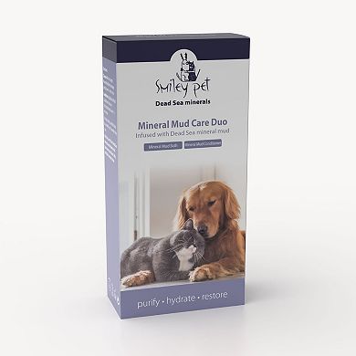 Smiley Pet Mineral Mud Care Bath & Conditioner Grooming Set for Pets