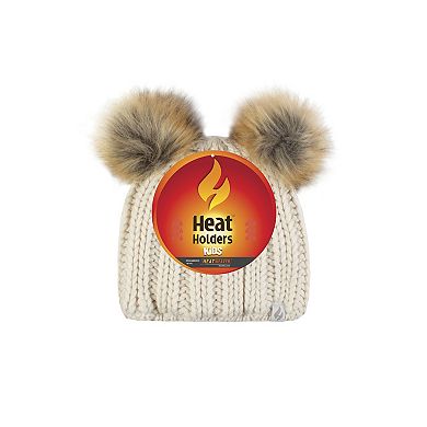 Toddler Girl Heat Holders Crystal Mountain Double Pom Pom Hat