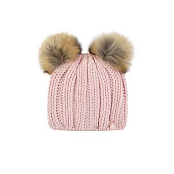Toddler Girl Heat Holders Crystal Mountain Double Pom Pom Hat
