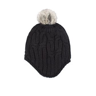 Girls 2-6x Heat Holders Cozy Ears Hat With Pom Pom