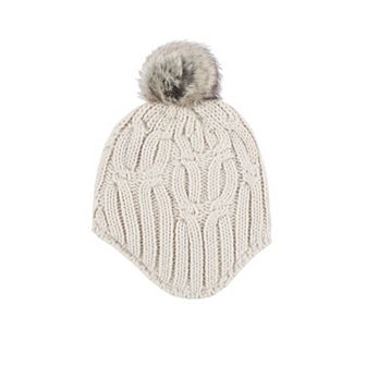 Girls 2-6x Heat Holders Cozy Ears Hat With Pom Pom
