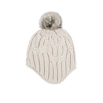 Girls 2-6x Heat Holders Cozy Ears Hat With Pom Pom