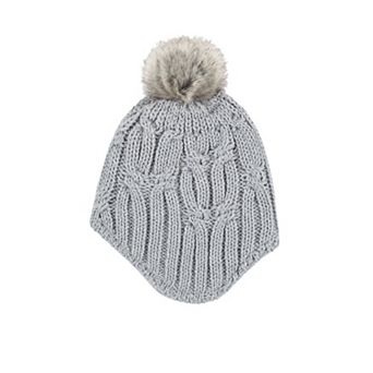 Girls 2-6x Heat Holders Cozy Ears Hat With Pom Pom