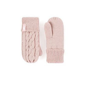 Toddler Girl Heat Holders Heatweaver Lined Cable Knit Mittens