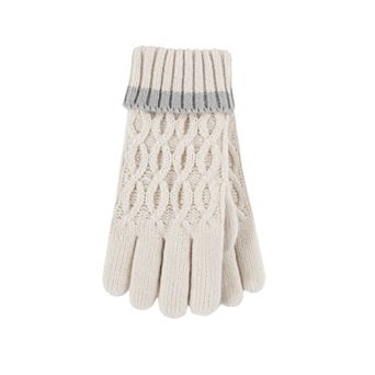 Girls Heat Holders Heatweaver Lined Cable Knit Gloves