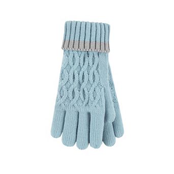 Girls Heat Holders Heatweaver Lined Cable Knit Gloves