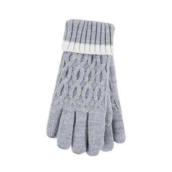 Girls Heat Holders Heatweaver Lined Cable Knit Gloves