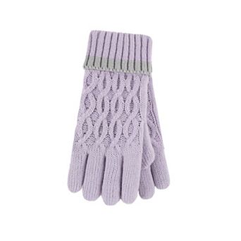 Girls Heat Holders Heatweaver Lined Cable Knit Gloves