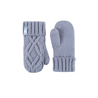 Toddler Girl Heat Holders Heatweaver Lined Chunky Cable Knit Mittens