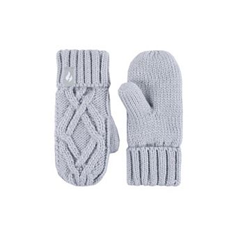 Toddler Girl Heat Holders Heatweaver Lined Chunky Cable Knit Mittens
