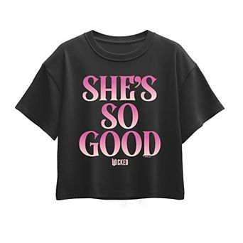 Girls 7-16 Wicked Glinda She's So Good Boxy Tee