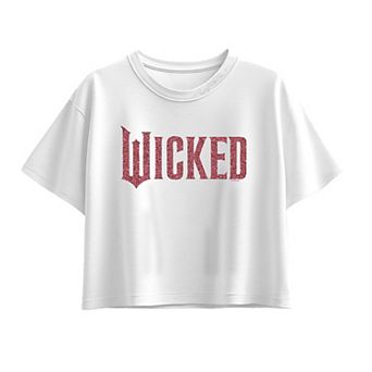 Girls 7-16 Wicked Pink Glitter Logo Boxy Tee