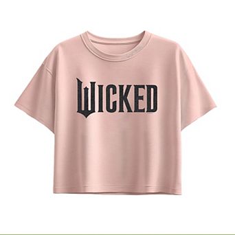 Girls 7-16 Wicked Black Glitter Logo Boxy Tee