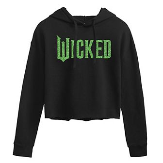 Juniors' Wicked Glitter Logo Cropped Hoodie