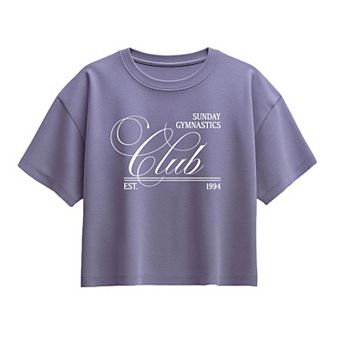 Girls 7-16 Sunday Gymnastics Club Boxy Tee
