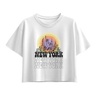 Girls 7-16 New York Vintage Boxy Tee