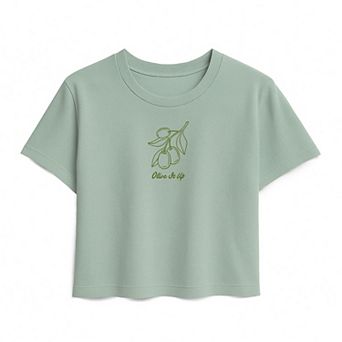 Girls 7-16 Olive It Up Boxy Tee
