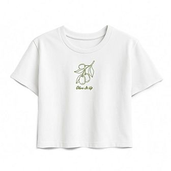 Girls 7-16 Olive It Up Boxy Tee