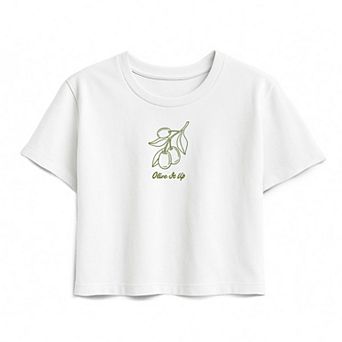 Girls 7-16 Olive It Up Boxy Tee