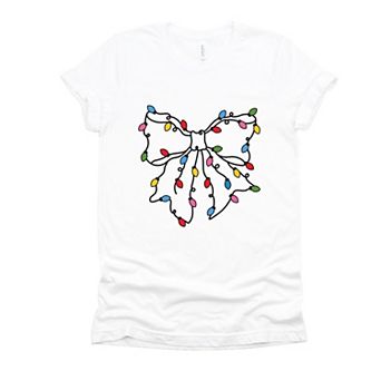 Christmas Light Bow Coquette - Women's Short Sleeve Tee