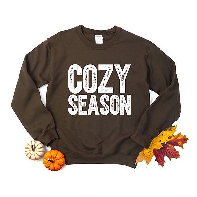 Cozy Season Bold Distressed - Women's Graphic Sweatshirt