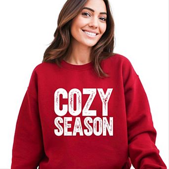 Cozy Season Bold Distressed - Women's Graphic Sweatshirt