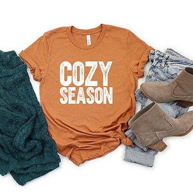 Cozy Season Bold Distressed - Women's Short Sleeve Graphic T-Shirt