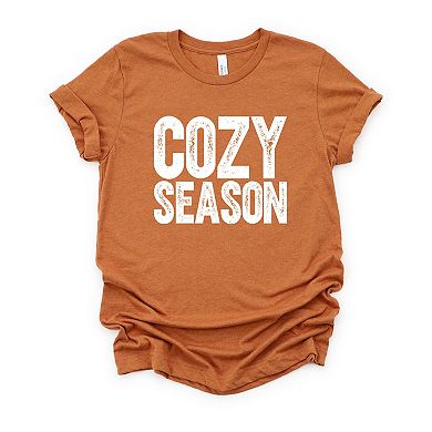 Cozy Season Bold Distressed - Women's Short Sleeve Graphic T-Shirt