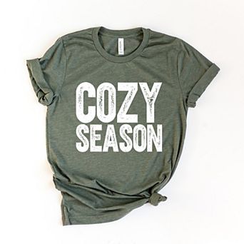 Cozy Season Bold Distressed - Women's Short Sleeve Graphic T-Shirt