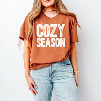 Cozy Season Bold Distressed - Women's Short Sleeve Graphic T-Shirt