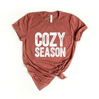 Cozy Season Bold Distressed - Women's Short Sleeve Graphic T-Shirt
