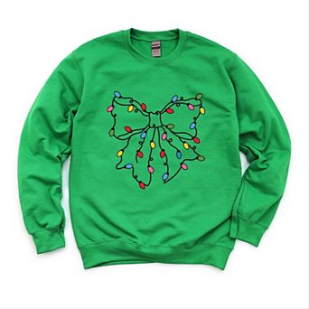 Christmas Light Bow Coquette - Women's Graphic Sweatshirt