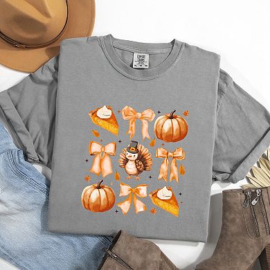 Coquette Turkey Pie - Women's Garment Dyed Graphic T-Shirt