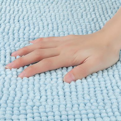 2 Packs Soft Plush & Fluffy Bath Mats Non Slip Extra Thick Bathroom Rugs 16"x24"/20"x32"