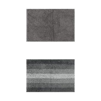 2 Packs Soft Plush & Fluffy Bath Mats Non Slip Extra Thick Bathroom Rugs 16"x24"/20"x32"