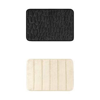 2 Packs Non Slip Bathroom Rug, Thick Soft Bathroom Mat Quick Dry Anti Skid Bath Rugs 16"x24"/20"x32"