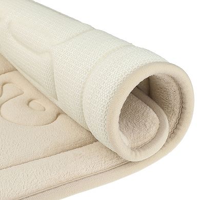 2 Packs Bathroom Rugs, Non Skid Bottom Soft Mat, Water Absorbent Bath Carpet Rug 16"x24"/20"x32"