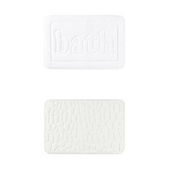 2 Packs Bathroom Rugs, Non Skid Bottom Soft Mat, Water Absorbent Bath Carpet Rug 16"x24"/20"x32"