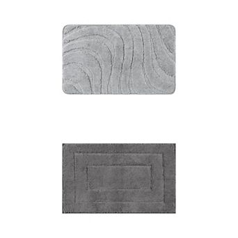 2 Packs Bathroom Rug, Non Slip Soft Bathroom Mats, Quick Dry Anti Skid Bath Rugs 16"x24"/20"x32"