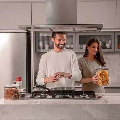 OU Airtight Food Storage Container 8pc (set of 4) Plastic Kitchen Pantry Organizer w Leak Proof Lid