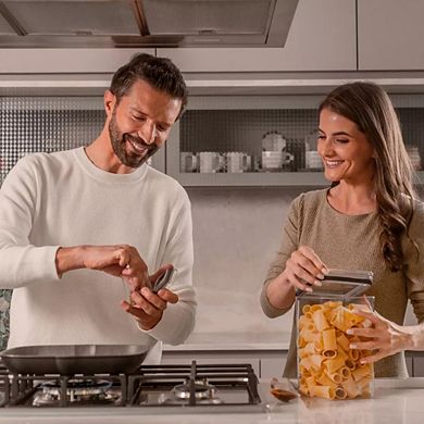 OU Airtight Food Storage Container 8pc (set of 4) Plastic Kitchen Pantry Organizer w Leak Proof Lid