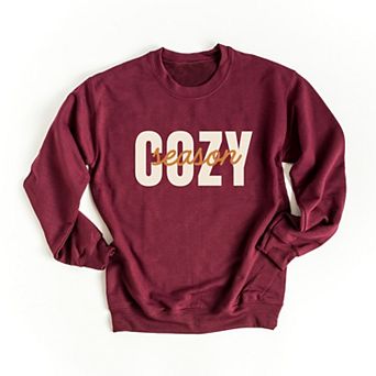 Cozy Season Layered Cursive - Women's Graphic Sweatshirt