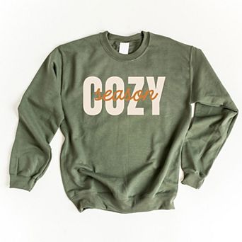 Cozy Season Layered Cursive - Women's Graphic Sweatshirt