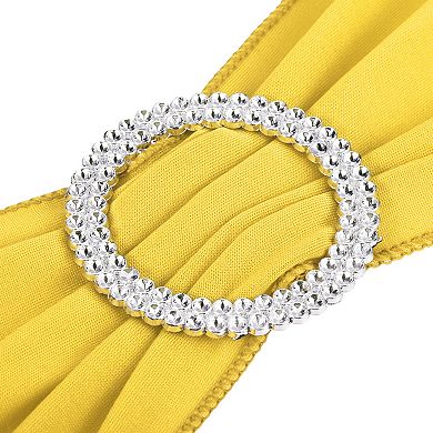 13"x5" Stretch Chair Sashes Bows, 25 Pack Elastic Chair Bands Sashes with Buckle Slider for Wedding