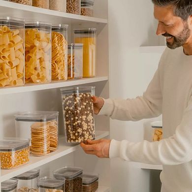 OU Airtight Food Storage Container 8pc (set of 4) Pantry Organizer with Leak Proof Lid, BPA Free