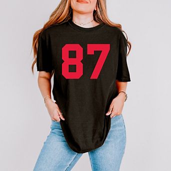 Football Jersey 87 - Women's Garment Dyed Tee