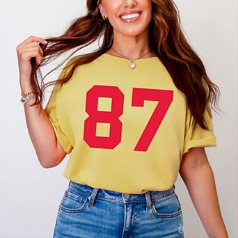 Football Jersey 87 - Women's Garment Dyed Tee